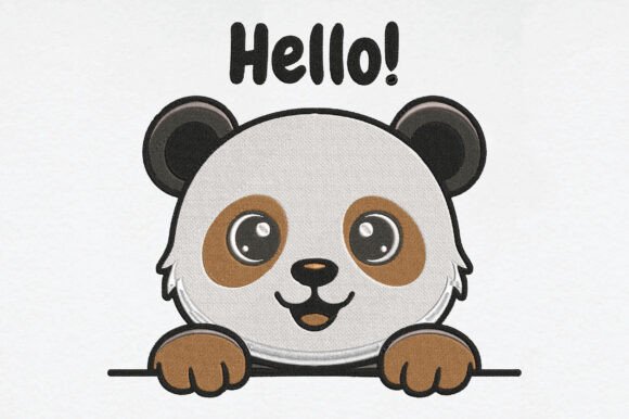 Cute Baby Panda Hello Embroidery: A Designer Review
