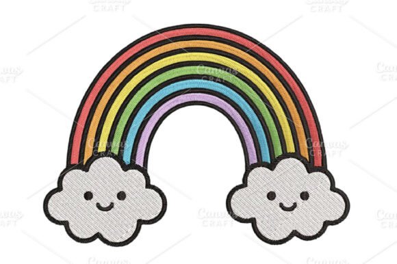 Cute Rainbow Cloud Embroidery Design Review