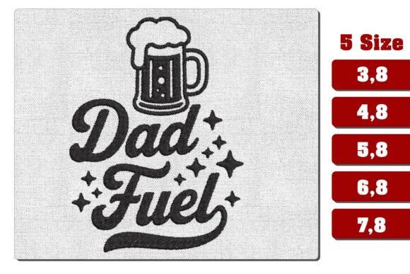 Dad Fuel Beer Mug Embroidery Design Review