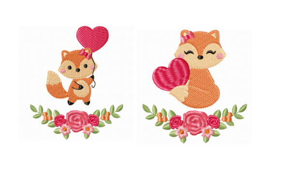 Embroidery Design Foxes with Hearts Review