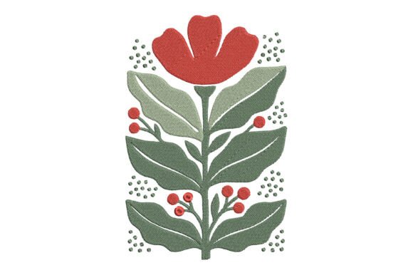 Embroidery Red Flower Design: A Nordic Apparel Review