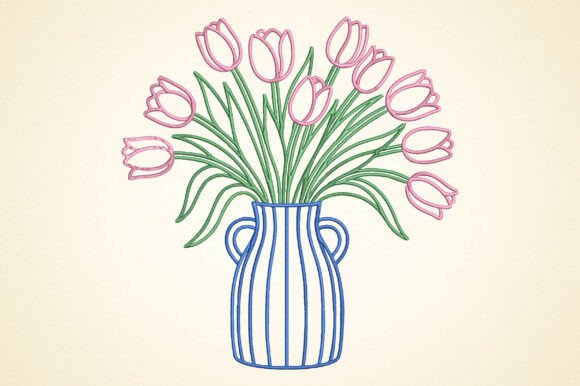 Flower Vase Embroidery Design Review