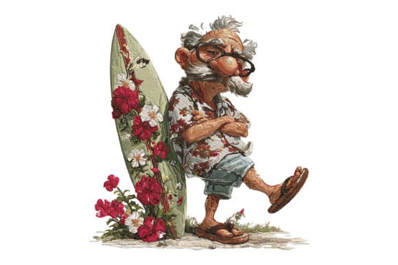 Funny Old Surfer Embroidery Design Review