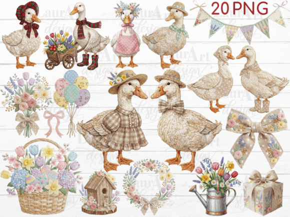 Goose Family Rustic Embroidery PNG Review