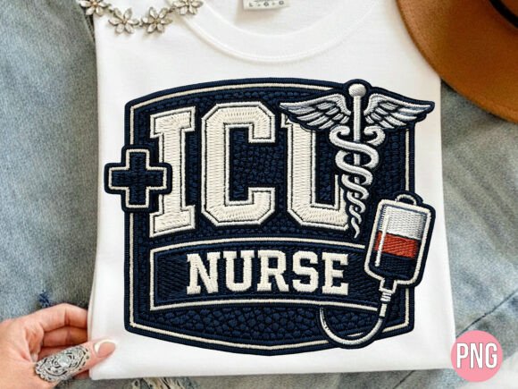 ICU Nurse Medical Embroidery Patch PNG Review