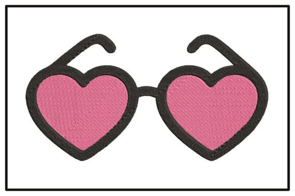 Pink Heart Sunglasses Embroidery Design Review