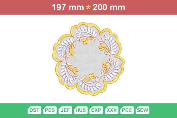 Placemat Embroidery Floral Wreath Review