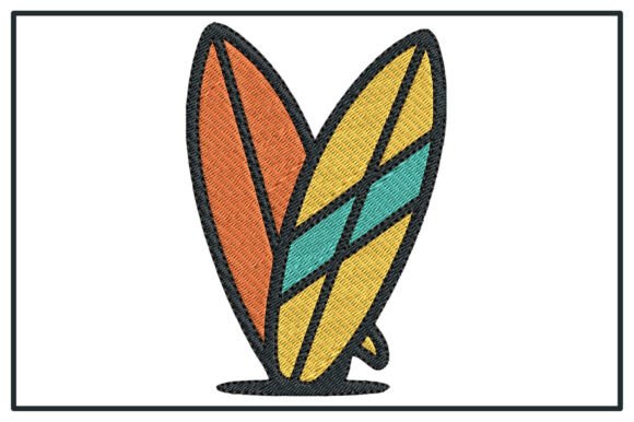 Retro Surfboard Summer Embroidery Design Review