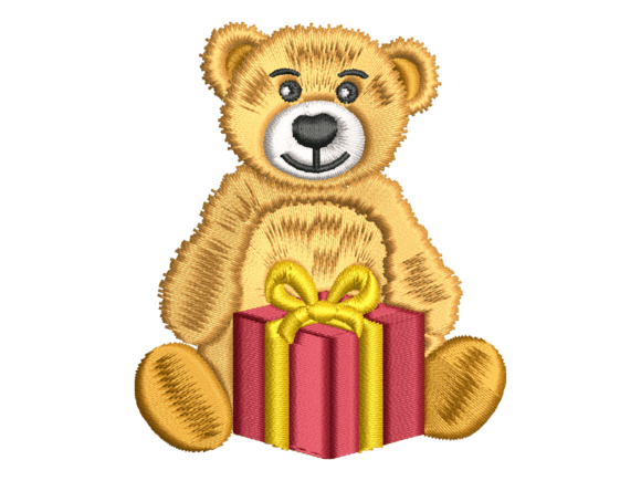 Teddy Bear with Gift Embroidery: A Designer Review