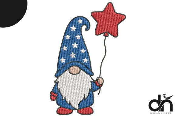 USA Patriotic Gnome Balloon Embroidery Review