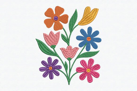 Vibrant Flower Embroidery Design Review