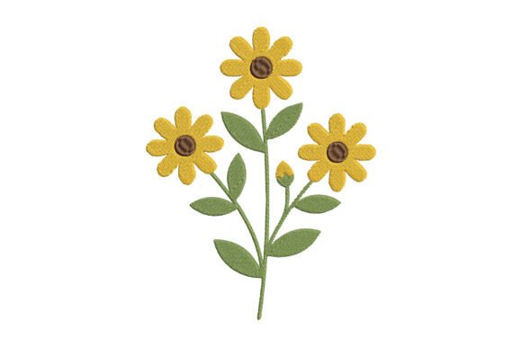 Yellow Daisy Flower Embroidery Design Review